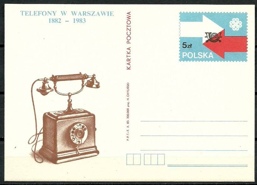 Znaczek Polska 1983 Fi Cp 847a Całostka pocztowa