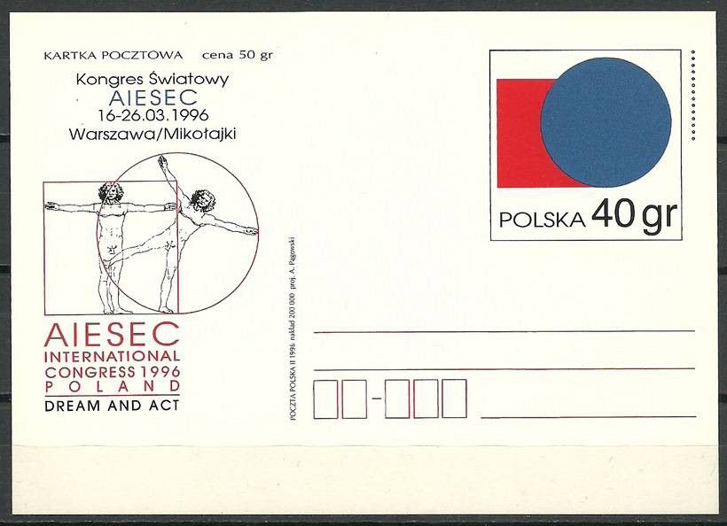 Znaczek Polska 1996 Fi Cp 1111 Całostka pocztowa