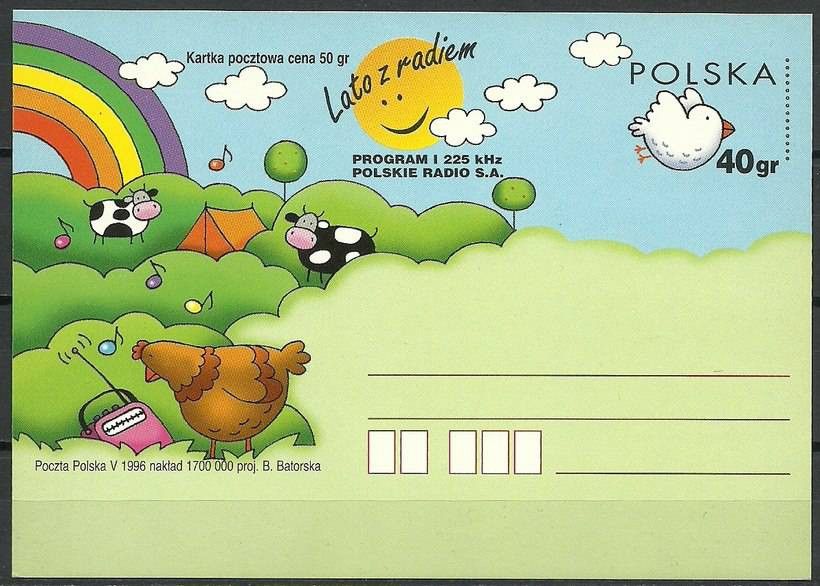 Znaczek Polska 1996 Fi Cp 1119 Całostka pocztowa