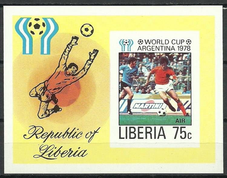 Znaczek Liberia 1978 Mi bl 90B Czyste **