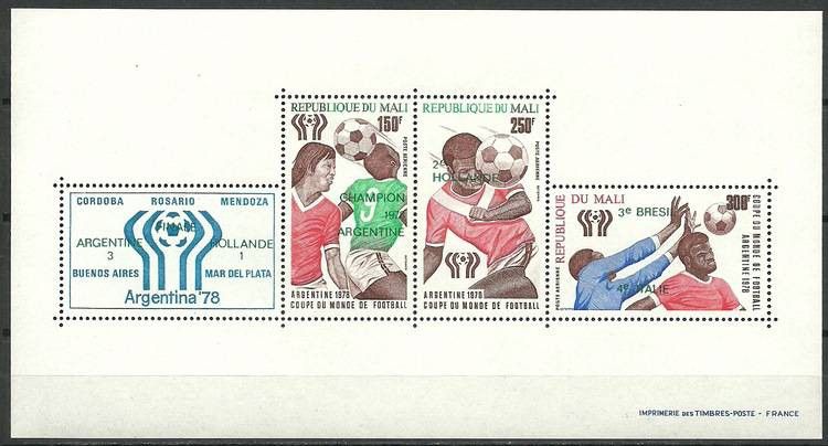 Znaczek Mali 1978 Mi bl 11 Czyste **