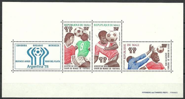 Znaczek Mali 1978 Mi bl 10I Czyste **