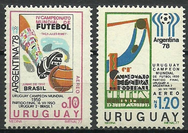 Znaczek Urugwaj 1977 Mi 1457+1463 Czyste **