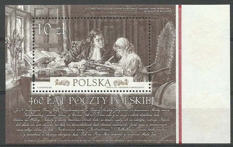 Znaczek Polska 2018 Mi bl 277 Fi bl 320 Czyste **