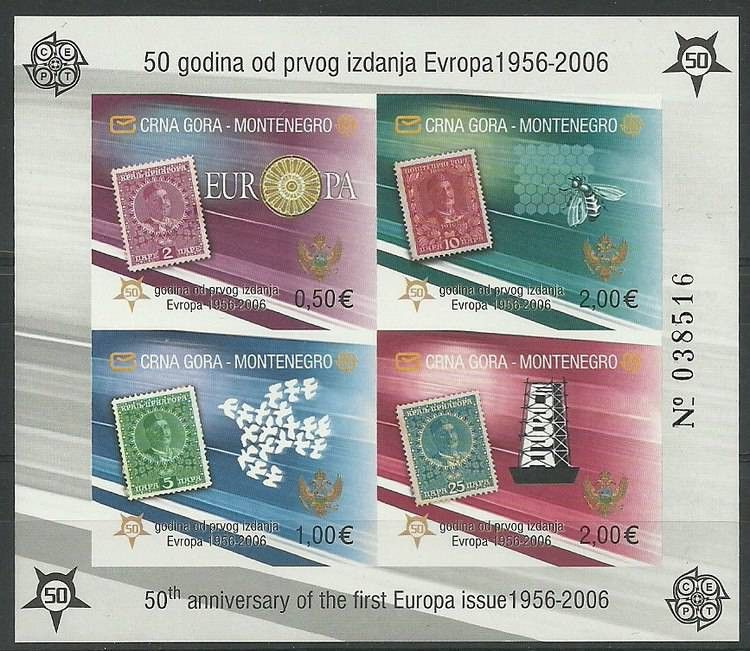 Znaczek Czarnogóra 2006 Mi bl 2B Czyste **
