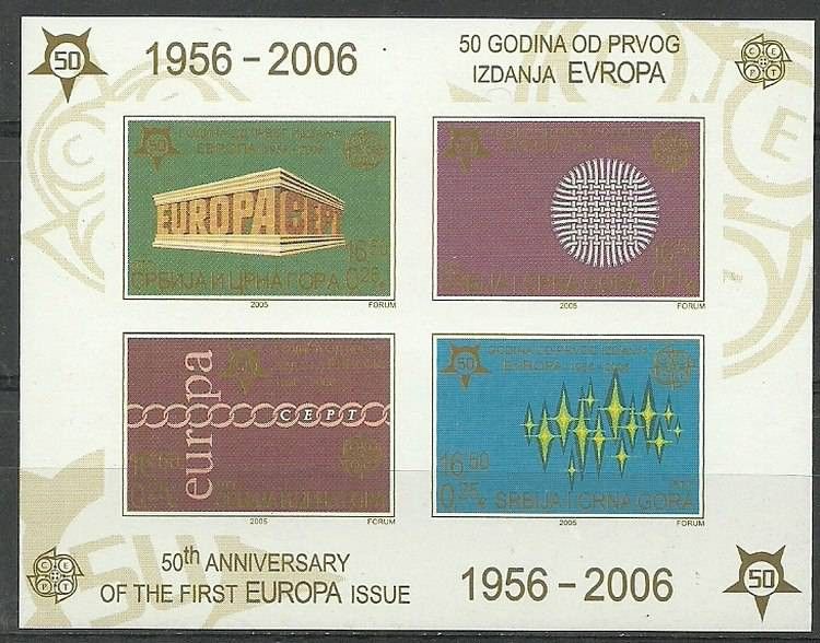 Znaczek Serbia i Czarnogóra 2005 Mi bl 59B Czyste **