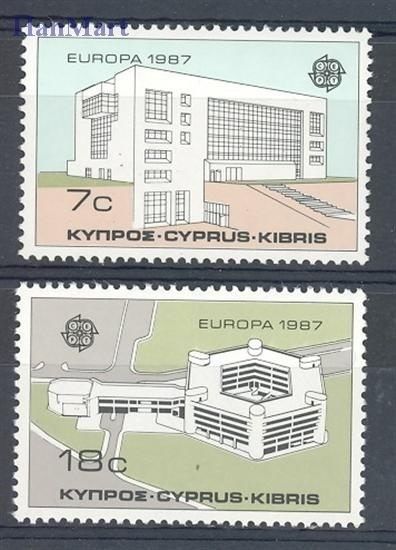 Znaczek Cypr  1987 Mi 681-682 Czyste **
