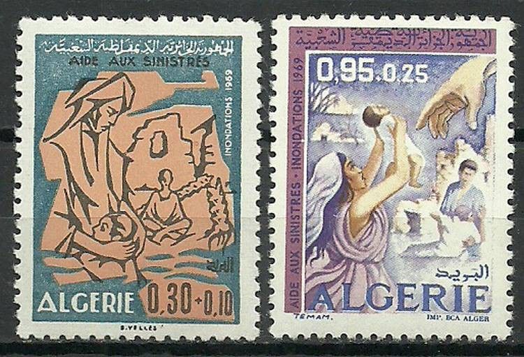 Znaczek Algieria 1969 Mi 535-536 Czyste **