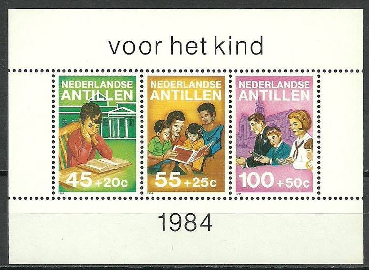 Znaczek Antyle Holenderskie 1984 Mi bl 28 Czyste **