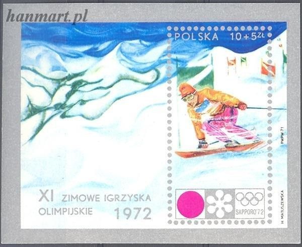 Znaczek Polska 1972 Mi bl 49 Fi bl 88 Czyste **