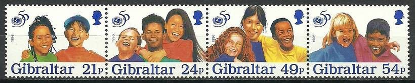 Znaczek Gibraltar 1996 Mi 770-773 Czyste **