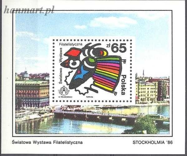 Znaczek Polska 1986 Mi bl 100 Fi bl 130 Czyste **