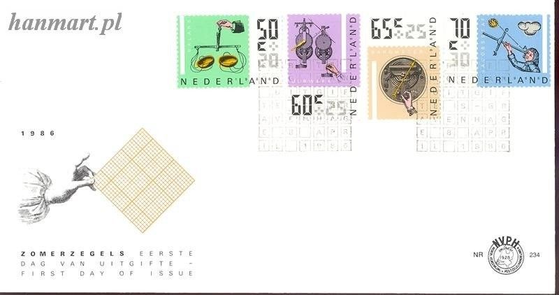 Znaczek Holandia 1986 Mi 1288-1291 FDC