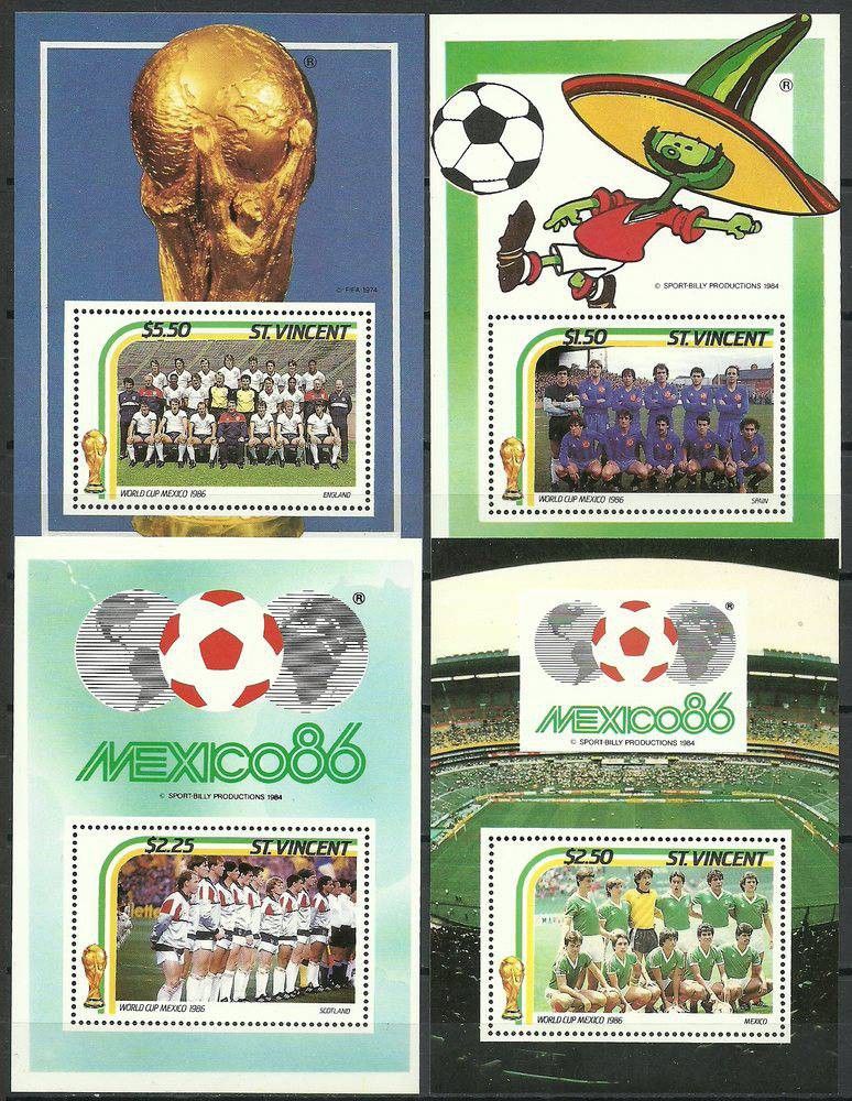 Znaczek St. Vincent 1986 Mi bl 35-38 Czyste **