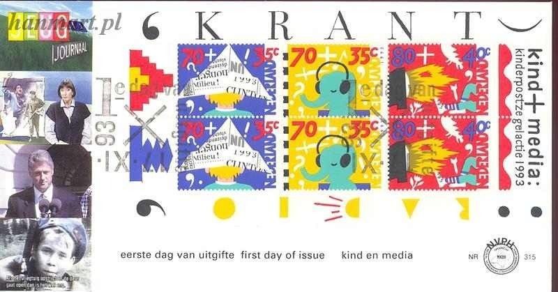 Znaczek Holandia 1993 Mi bl 39 FDC