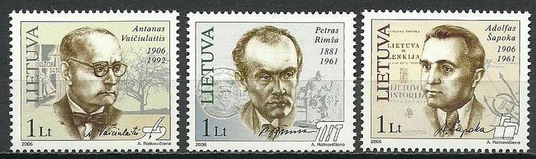 Znaczek Litwa 2006 Mi 895-897 Czyste **