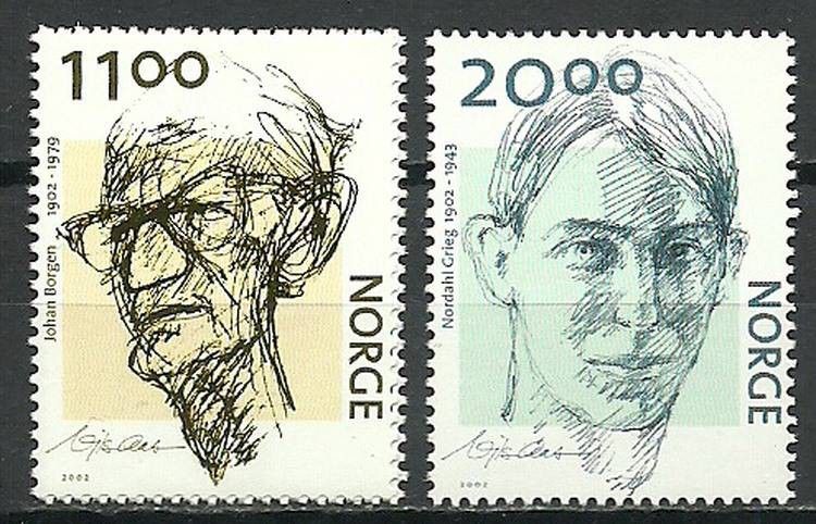 Znaczek Norwegia 2002 Mi 1438-1439 Czyste **