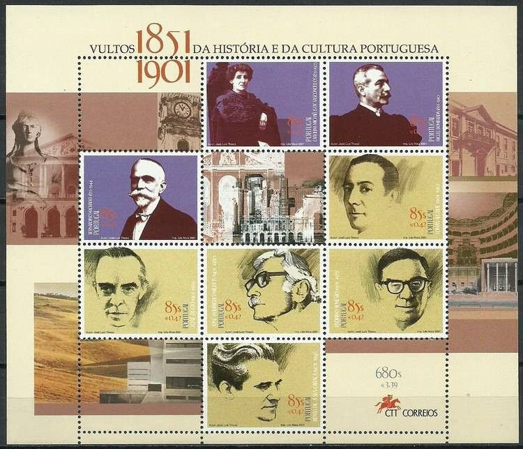 Znaczek Portugalia 2001 Mi ark 2469-2476 Czyste **