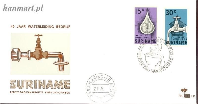 Znaczek Surinam 1972 Mi 616-617 FDC