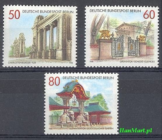 Znaczek Berlin Niemcy 1986 Mi 761-763 Czyste **