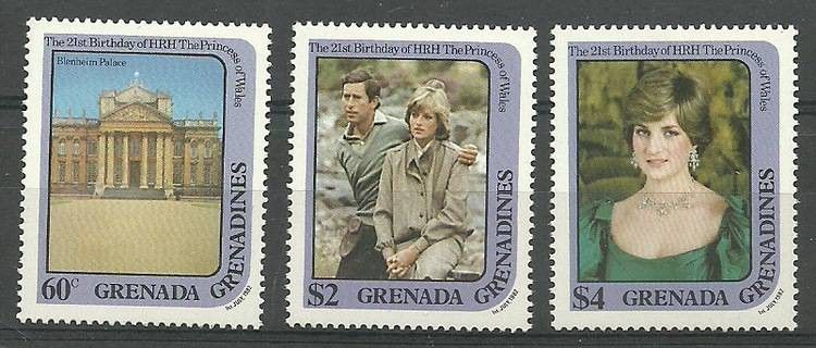 Znaczek Grenada i Grenadyny 1982 Mi 503+505+507 Czyste **