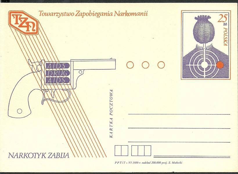Znaczek Polska 1989 Fi Cp 998 Całostka pocztowa