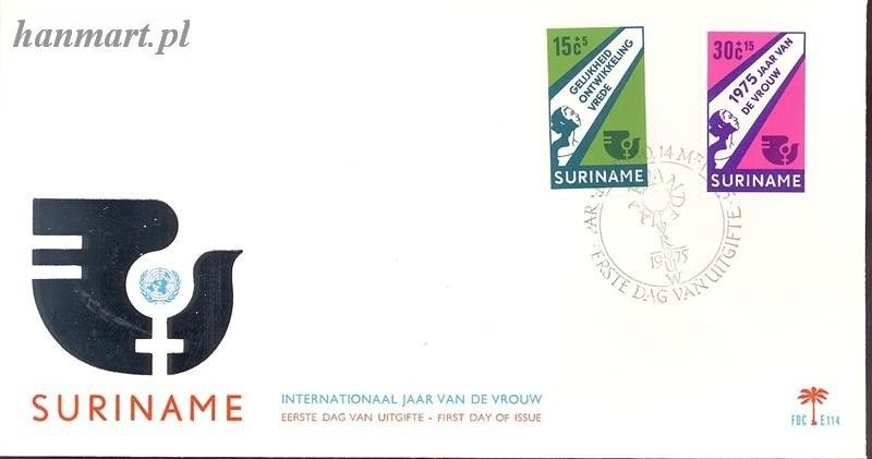 Znaczek Surinam 1975 Mi 693-694 FDC
