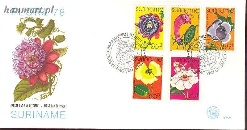 Znaczek Surinam 1978 Mi 807-811 FDC