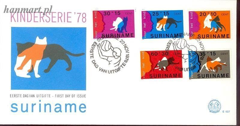 Znaczek Surinam 1978 Mi 844-848 FDC