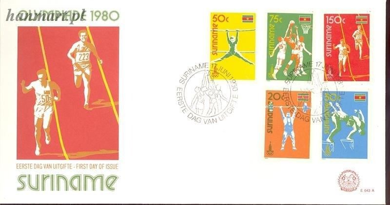Znaczek Surinam 1980 Mi 905-909 FDC