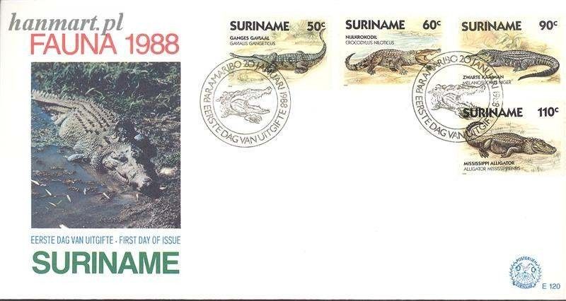 Znaczek Surinam 1988 Mi 1248-1251 FDC