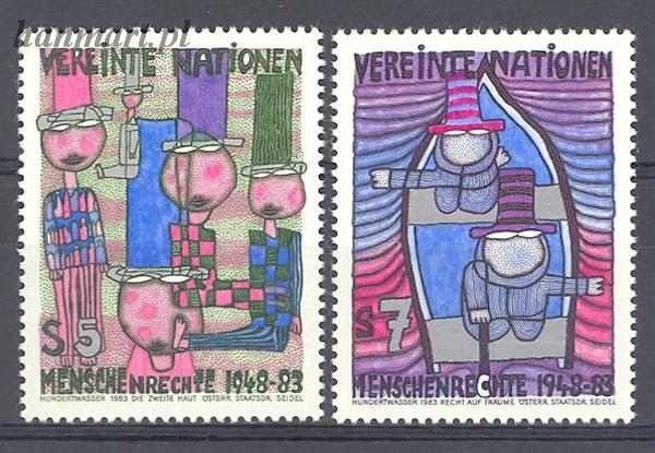 Znaczek Narody Zjednoczone Wiedeń 1983 Mi 36-37 Czyste **