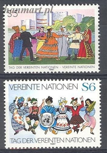 Znaczek Narody Zjednoczone Wiedeń 1987 Mi 75-76 Czyste **