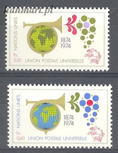 Znaczek Narody Zjednoczone Genewa 1974 Mi 39-40 Czyste **