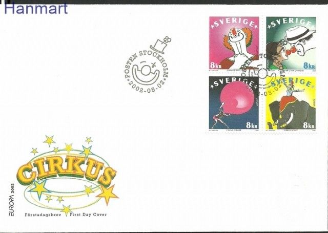 Znaczek Szwecja 2002 Mi 2295-2298 FDC