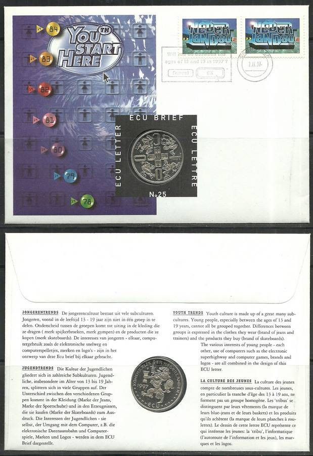 Znaczek Holandia 1997 Mi num 1630 FDC