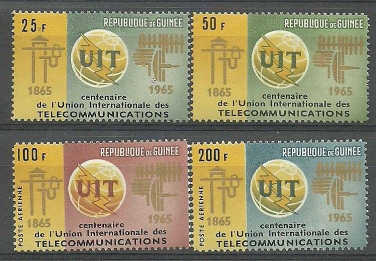 Znaczek Gwinea 1965 Mi 298-301 Czyste **
