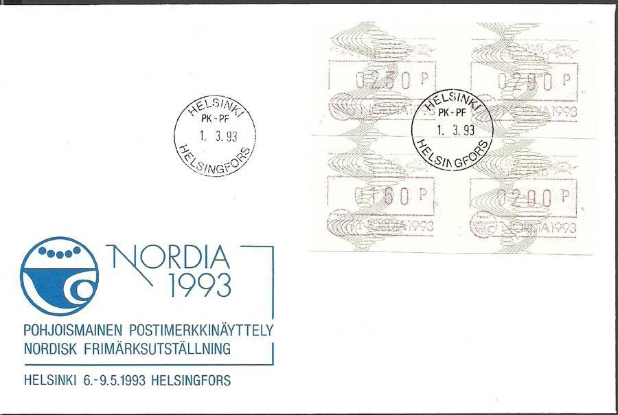 Znaczek Finlandia 1993 Mi aut 16 FDC