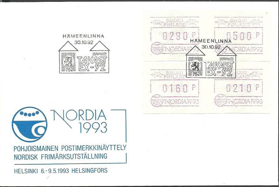 Znaczek Finlandia 1992 Mi aut 13 FDC