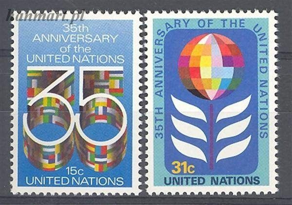 Znaczek Narody Zjednoczone Nowy Jork 1980 Mi 346-347 Czyste **