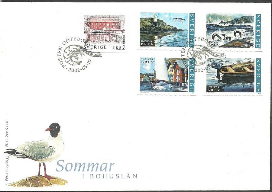 Znaczek Szwecja 2002 Mi 2300-2303 FDC