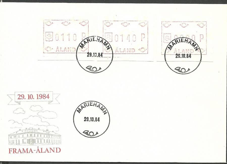 Znaczek Wyspy Alandzkie 1984 Mi aut1 FDC