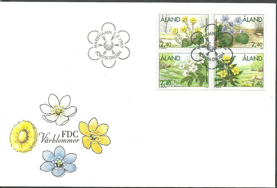 Znaczek Wyspy Alandzkie 1997 Mi 120-123 FDC