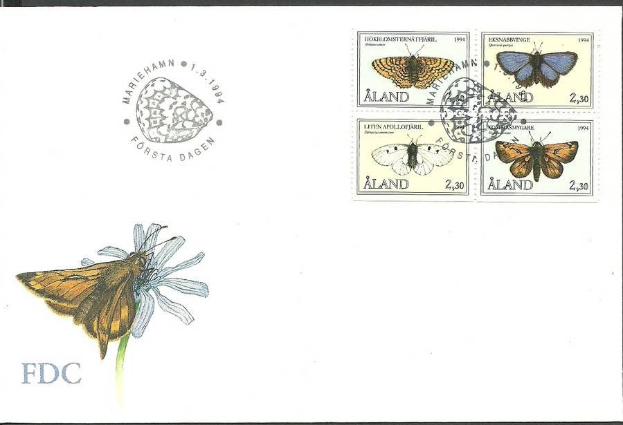 Znaczek Wyspy Alandzkie 1994 Mi 82-85 FDC
