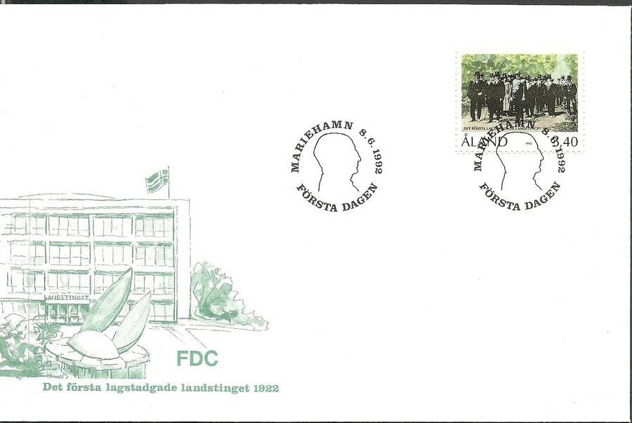 Znaczek Wyspy Alandzkie 1992 Mi 63 FDC