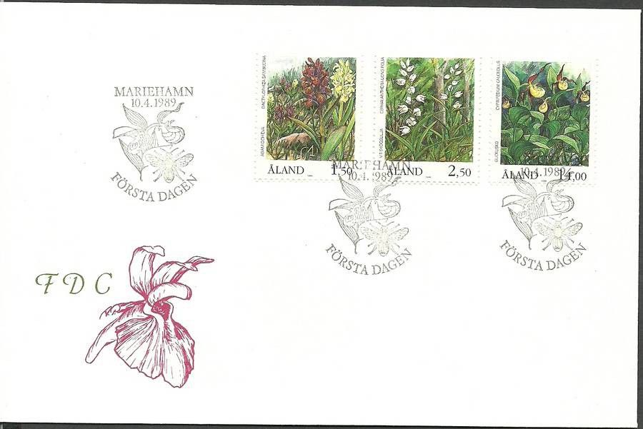Znaczek Wyspy Alandzkie 1989 Mi 33-35 FDC