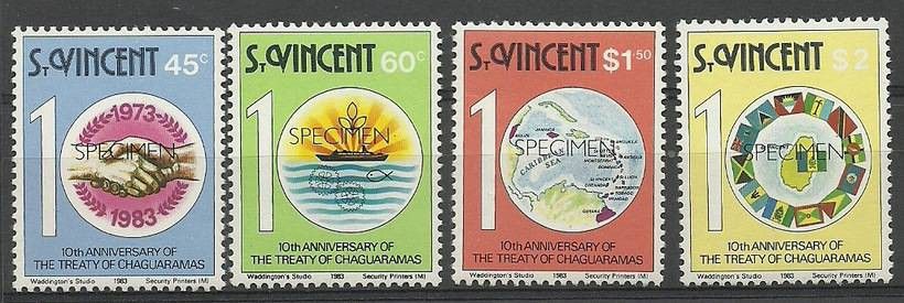 Znaczek St. Vincent 1983 Mi spe 656-659 Czyste **