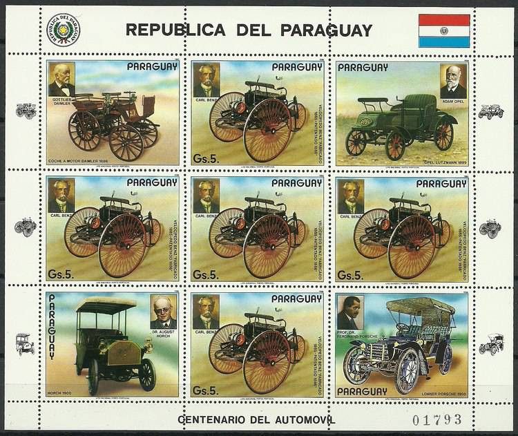 Znaczek Paragwaj 1986 Mi ark 3971 Czyste **