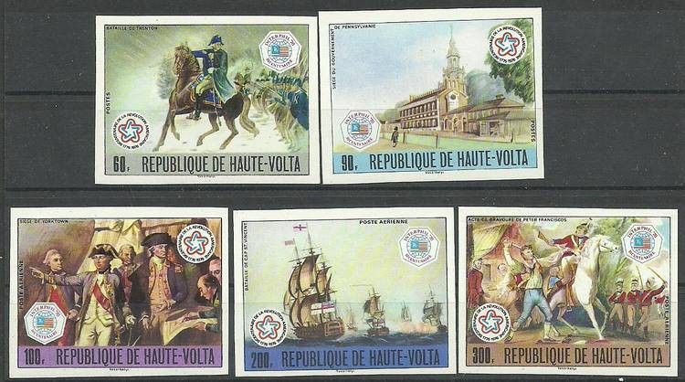 Znaczek Górna Wolta 1976 Mi 640-644B Czyste **
