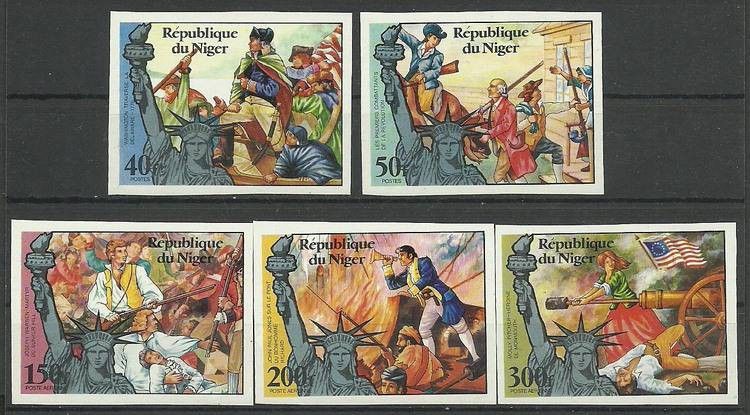 Znaczek Niger 1976 Mi 514-518B Czyste **